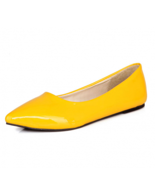 Women Ballet Flats Red Yellow Nude Pointy Toe Ballerina Shoes Ladies Comfort Casual Footwear