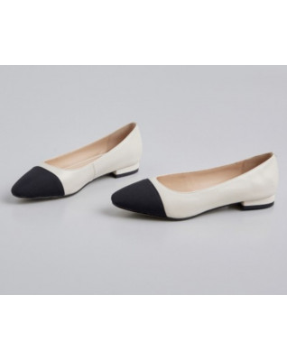 Genuine Cow Leather Mixed Colors Flats Women Shallow Slip-on Leisure Flat Shoes Lady Casual Daily Footwears Nude