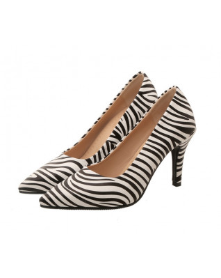 Women High Heels Shoes Leopard Pumps Ladies Shallow Office Career Dress Zebra Shoes 